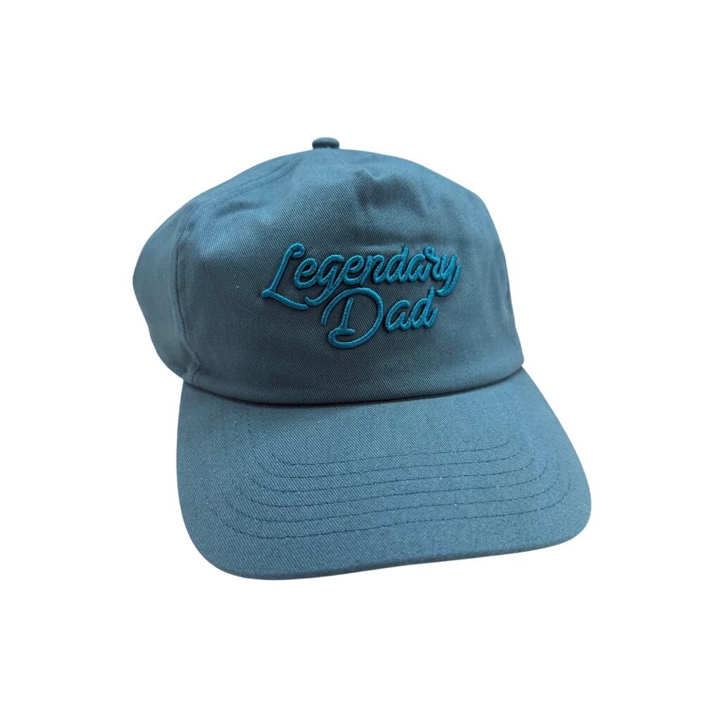 Men's Legendary Dad Blue Embroidered Baseball Cap Adjustable Dad Hat NWT